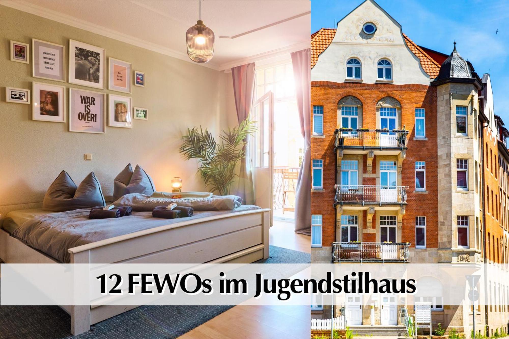 12 Fewos Im Jugendstilhaus Mit Aufzug, Terrasse, Kingsize-Bett, Smart-Tv, Etc Erfurt Extérieur photo
