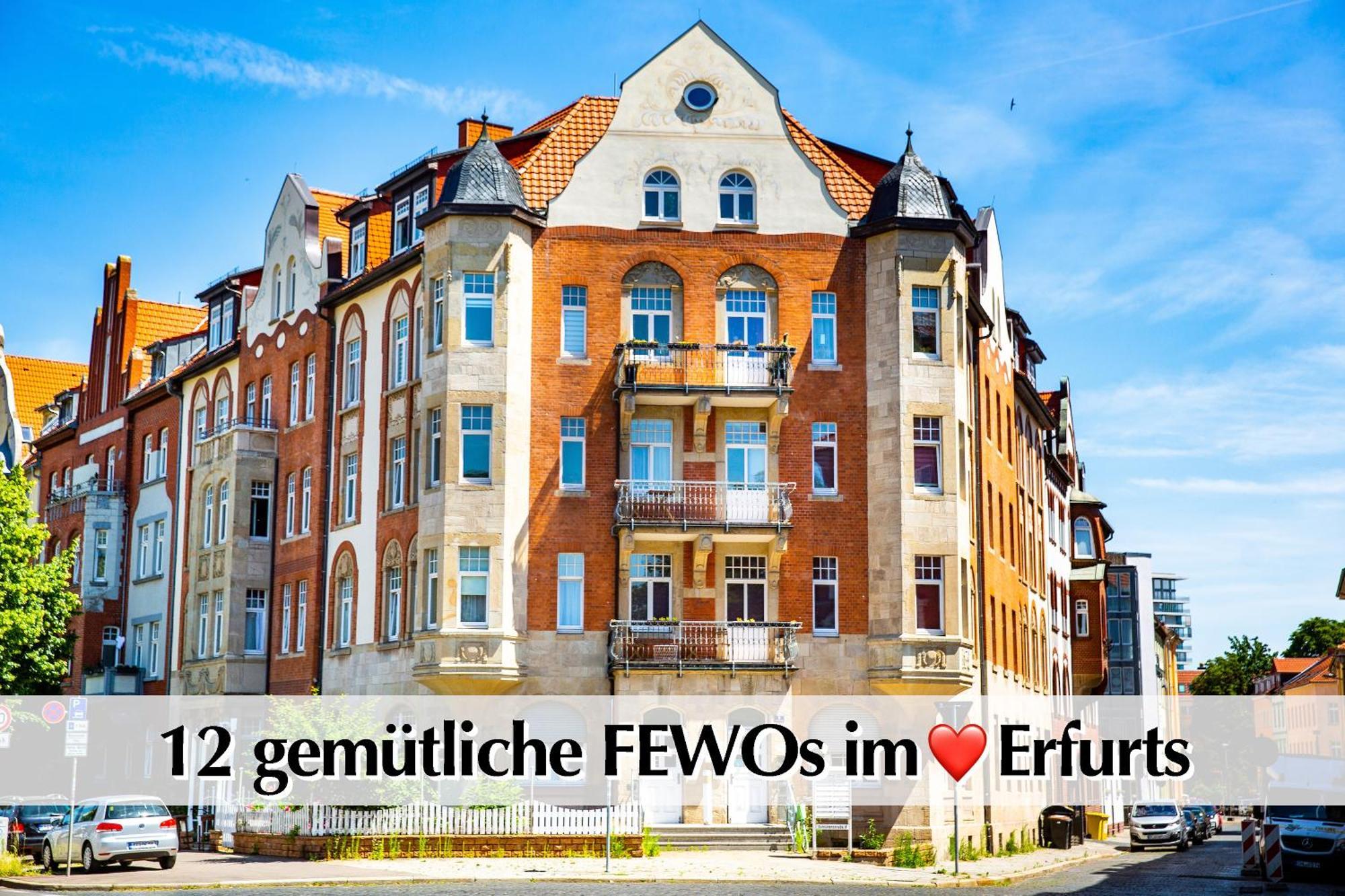 12 Fewos Im Jugendstilhaus Mit Aufzug, Terrasse, Kingsize-Bett, Smart-Tv, Etc Erfurt Extérieur photo