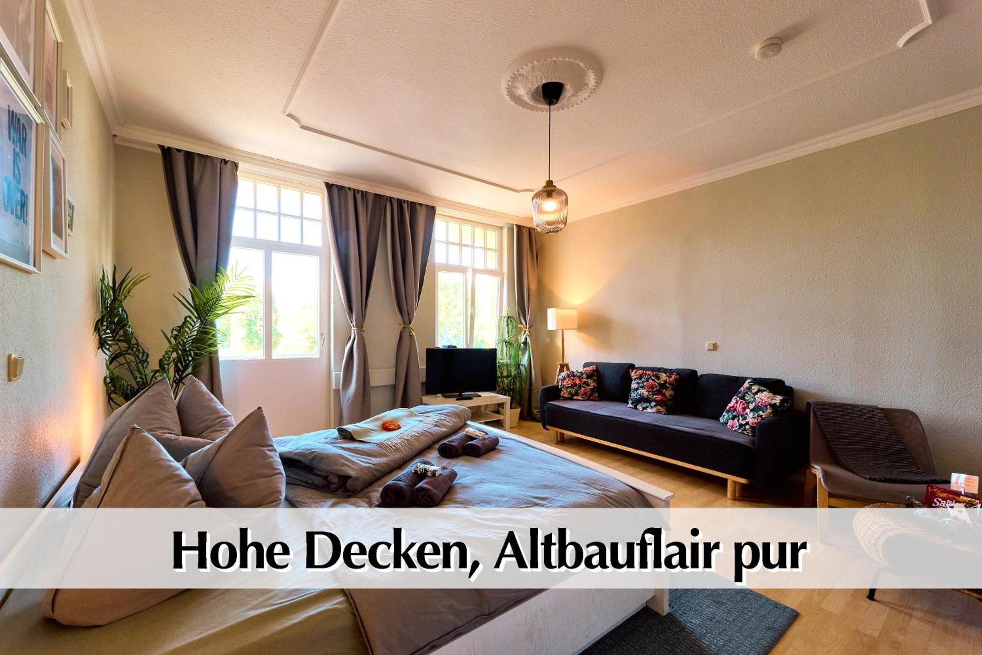 12 Fewos Im Jugendstilhaus Mit Aufzug, Terrasse, Kingsize-Bett, Smart-Tv, Etc Erfurt Chambre photo